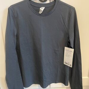 lululemon Love organic cotton crewneck long sleeve slate blue